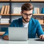 Home 10 다크패턴과 서비스 디자인의 관계 - **Image Prompt 1: Hidden Cost in Online Shopping**
A person in their late 20s, dressed in smart ...